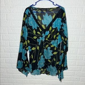 Vintage Y2K Floral Blouse